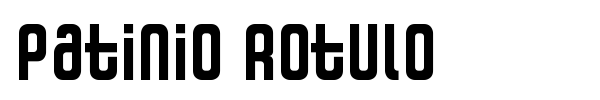 Patinio Rotulo font preview